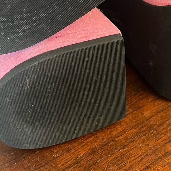 Current Mood pink suede strappy platform boots - Picture 11 of 16